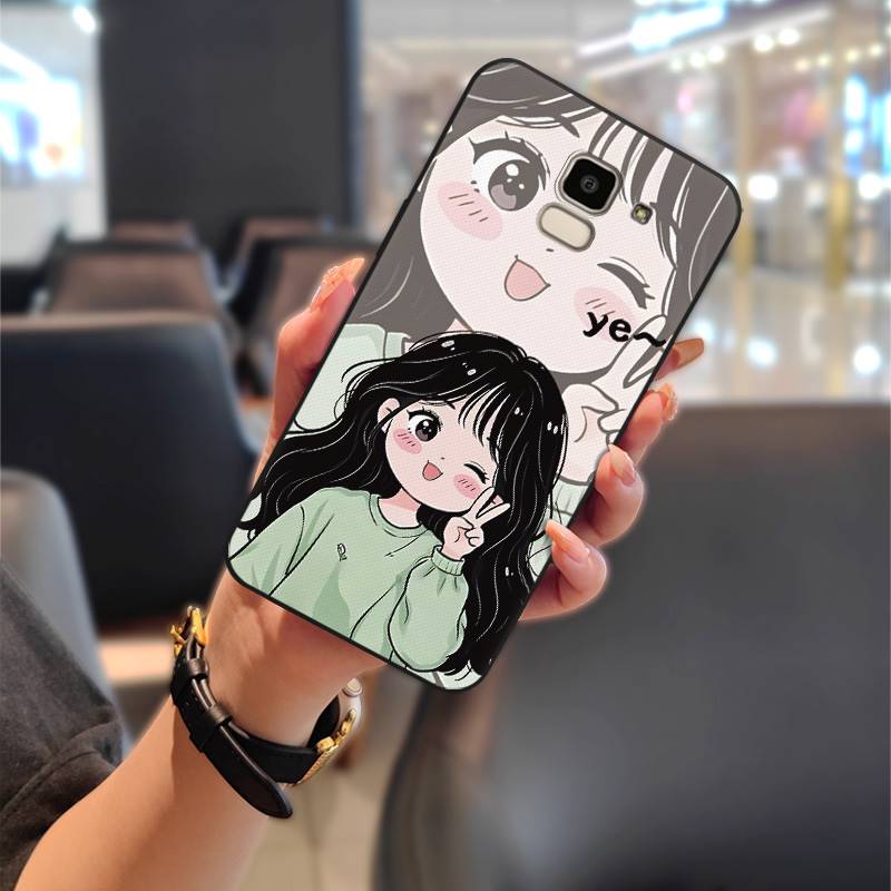 Shockproof Dirt-resistant Phone Case For Samsung Galaxy J6 2018/SM-J600F Durable Silicone Cartoon Anti-dust Soft case