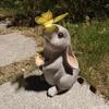 Solar Rabbit Statue: Creative Cartoon Garden Ornament for Courtyard Landscaping