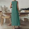 Women's Sleeveless V-Neck Long Maxi Dress