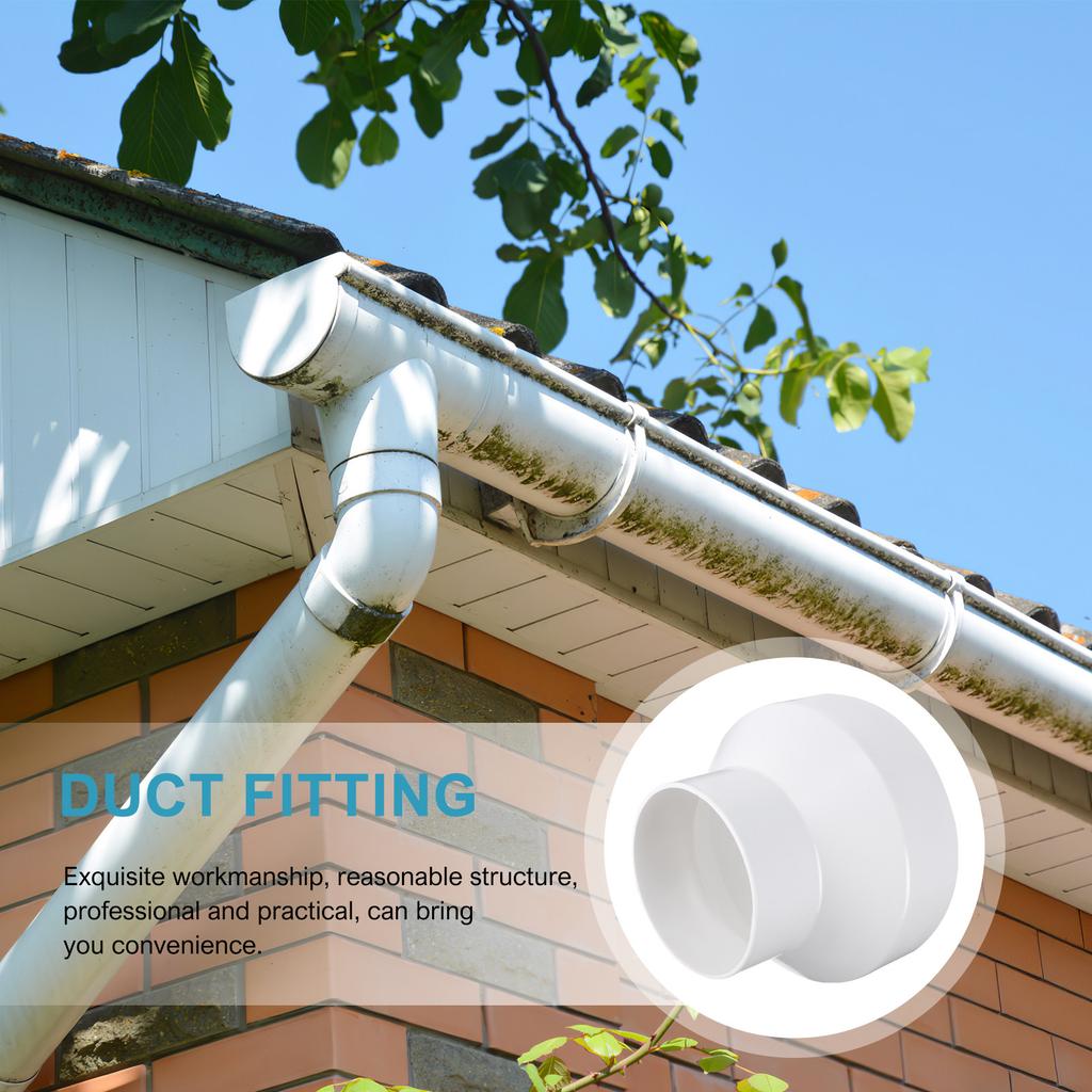 Duct Reducer ABS Plastic Ventilation Pipe Adapter 150Mm To 100Mm Straight Duct Connector Exhaust Adapter for Dryer Extractor Fan