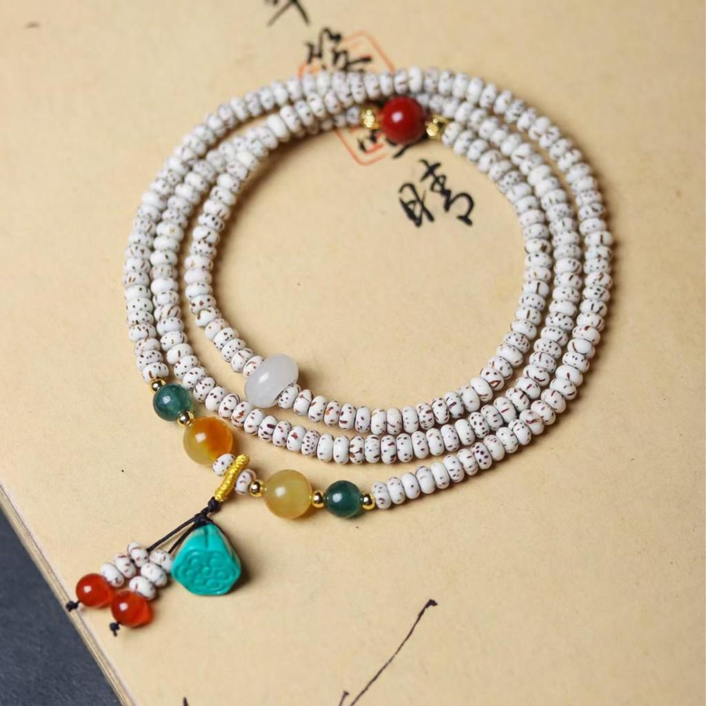 Women's New Chinese Style Star and Moon Bodhi Bracelet - Light Luxury Ethnic Buddhist Beads