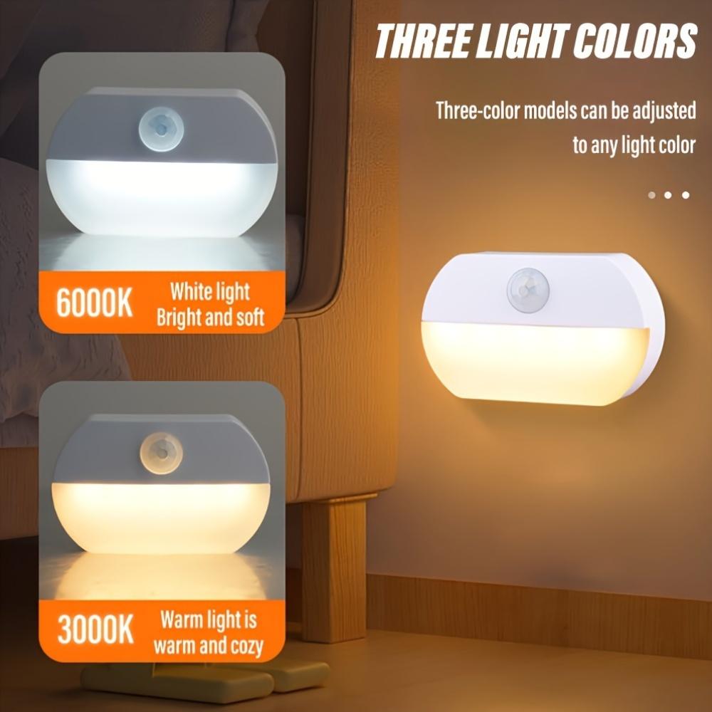 Rechargeable magnetic night light Smart sensor light Bedside night light Three lighting modes Smart sensor Infinite dimming