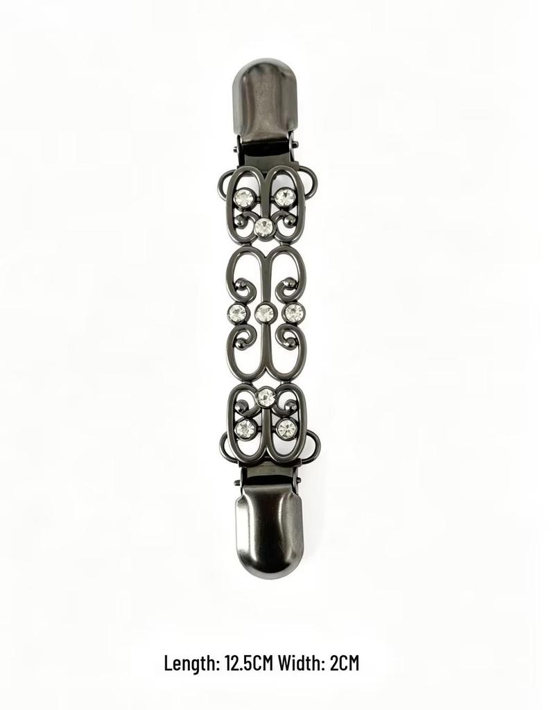 Vintage Diamond Scarf and Sweater Clip – Retro Alloy Brooch for Women