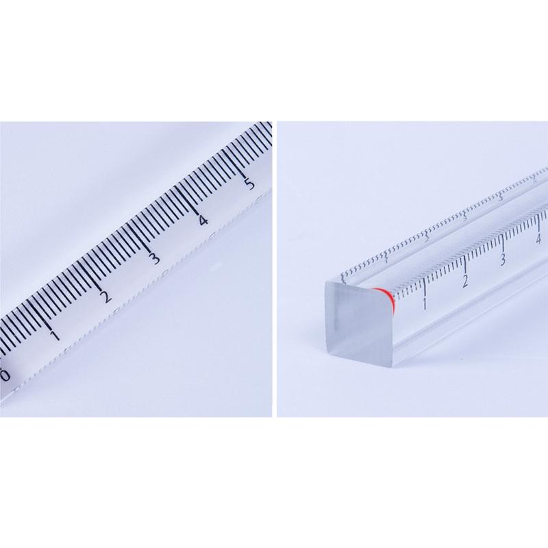 Transparent Plastic Ruler 0-30cm Straight Ruler for Artists Designers Student Architect Engineer Teacher