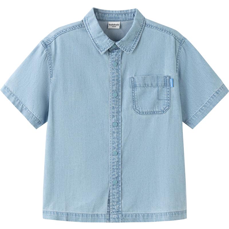 Balabala Boy s Denim Short Sleeve Shirt 165