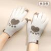 Women's autumn and winter plush knitted gloves warm and cold-proof plush imitation mink cartoon cute touch screen fashion