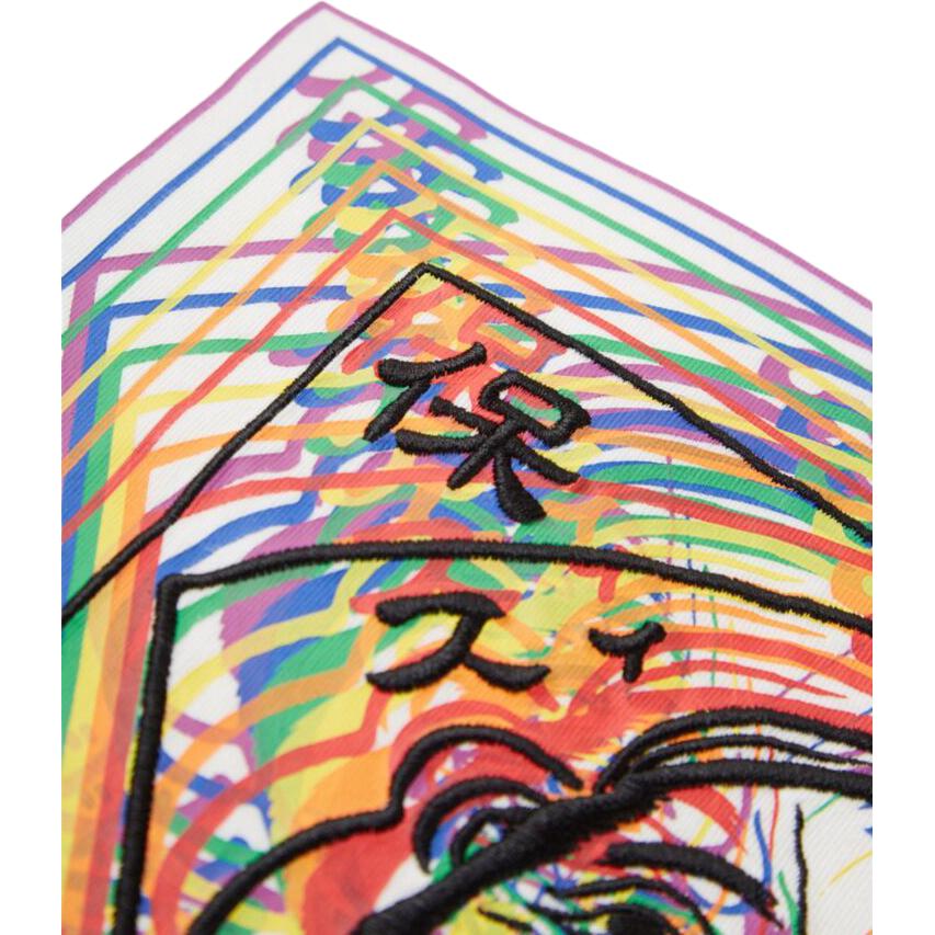 Evisu × Edison Chen Multi-Dimensional Rainbow Buddha Head Print Fitted Comfortable Simple Casual T-Shirt Men T-Shirts White 2EAEDM0TS510BZ