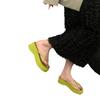 Einfache und vielseitige Flip-Flop-Schuhe Damenschuhe 2025 neu Sommer erhöhend dicksohlige Strandsandalen