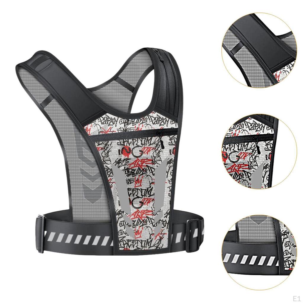 Sport Vest Bag Phone Reflective Backpack Adjustable Waist Belt Hiking Night Running