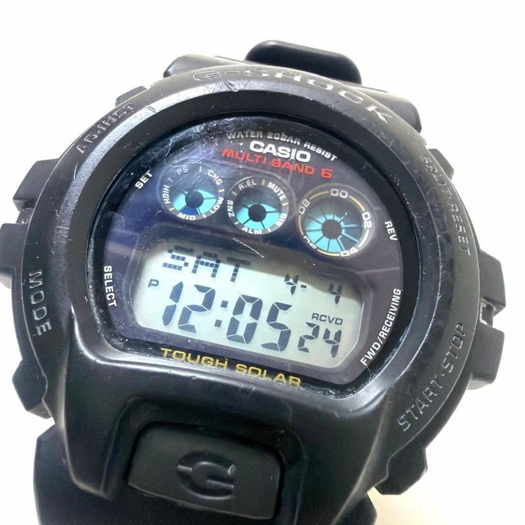 Used CASIO G-SHOCK GW-0069 Multiband 6 Black Working Condition