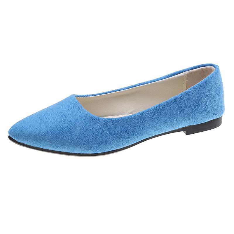 Moda Kadın Sivri Burun Loafer'lar Tekne Ayakkabı Bale Rahat Daireler Ayakkabı