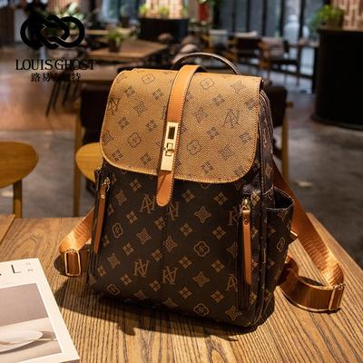 Rucksack Damen Neu Retro Lässig Alte Blume Große Kapazität Schultasche Rucksack Druck Mode Trend Linie Große Tasche