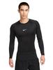 Nike Tight Long Sleeve Fitness XL Dri-FIT Top, FB7920, Black/White,