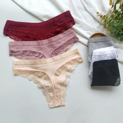 Sexy Thong Lace Cotton Thong Panties Women's Sexy Lace Panties