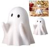 Halloween Ghost Pen Holder Cute 3D Printed Halloween Ghost Figurine Funny Spooky Resin Pen Holder Statue for Home Office Desktop Decoration