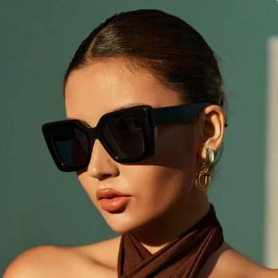 Nuevas Gafas de Sol Vintage de Montura Grande Modernas Negras para Hombres y Mujeres Gafas de Sol Sombras para Viaje Protección Ocular UV400