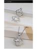 S925 Sterling Silver Cat Paw Pendant Necklace with DIY Pearl Charm Setting