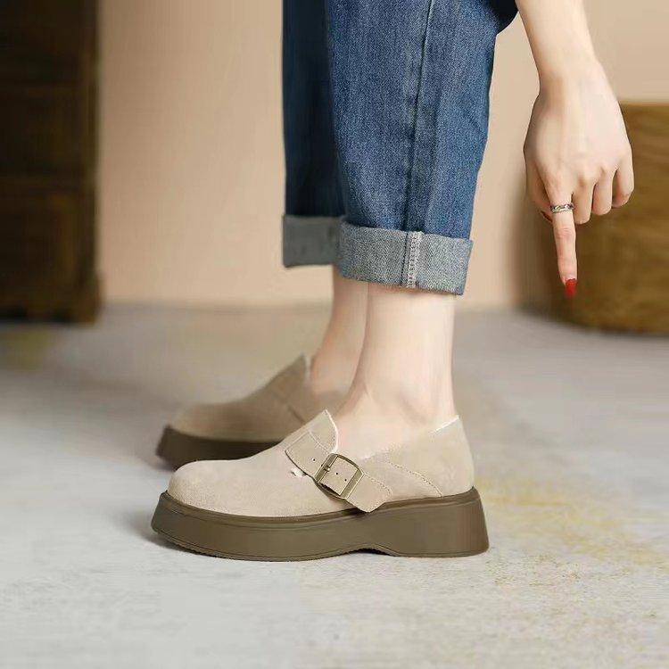 

Thick-soled heightening shoelaces wool autumn and winter velvet shoes women s new winter 35