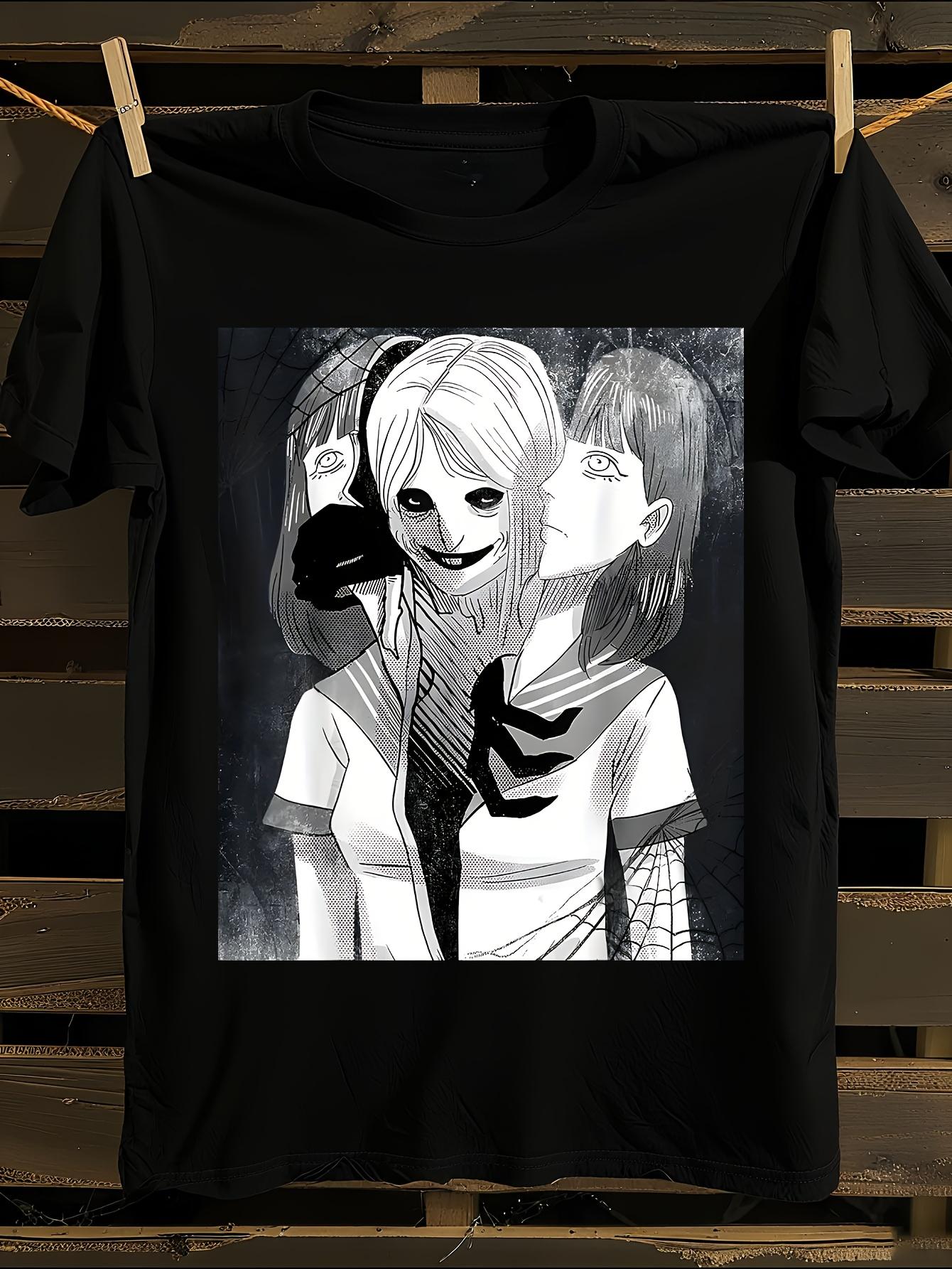 Gothic Japanese Anime Hidden Witch Girl Horror Demon T-shirt XXXXL