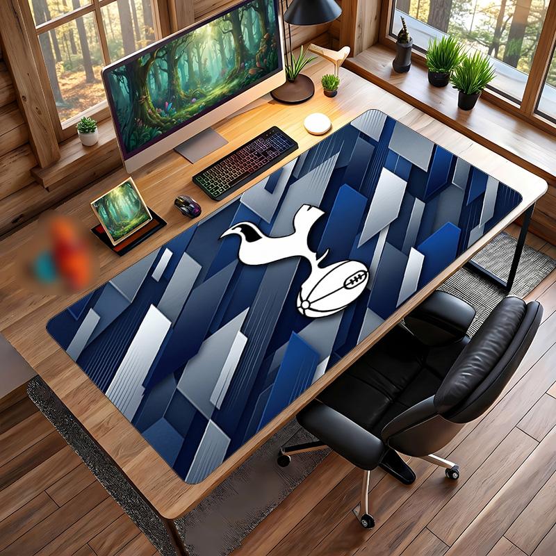 Tappetino per Mouse Grande Stampato Tottenham Hotspur, Tappetino Morbido in Gomma Antiscivolo per Scrivania da Gioco per Ufficio Laptop Computer Decorazione