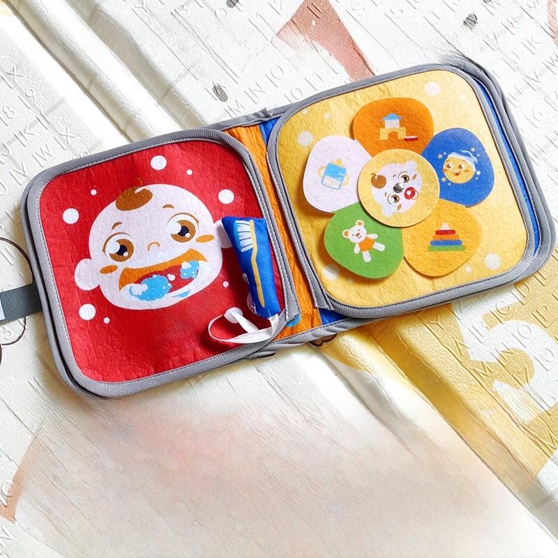 Baby Early Education Tactile Toddler Cloth Book With Tearresistant Fabric For Sensory Development