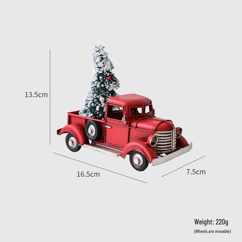NUCHI High-End Tinplate Christmas Tree Train Ornament