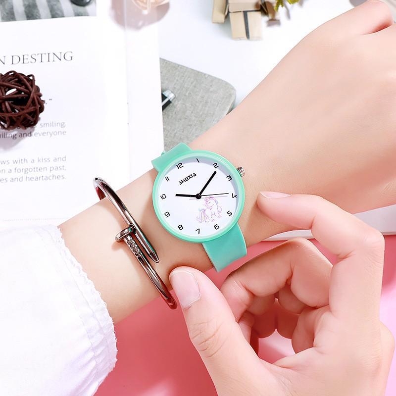 Ultra-Thin Candy-Colored Silicone Watch Dial For Girls, Junior High School Students, Simple And Versatile Jelly Strap
