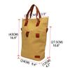 TOURBON Side Bag Bicycle Pannier Bag Rear Bag Road Bike Multifunctional Shoulder Bag Khaki