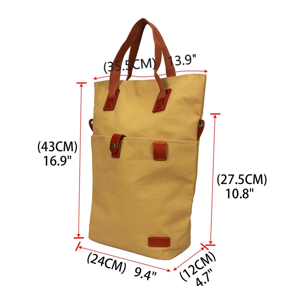 TOURBON Side Bag Bicycle Pannier Bag Rear Bag Road Bike Multifunctional Shoulder Bag Khaki
