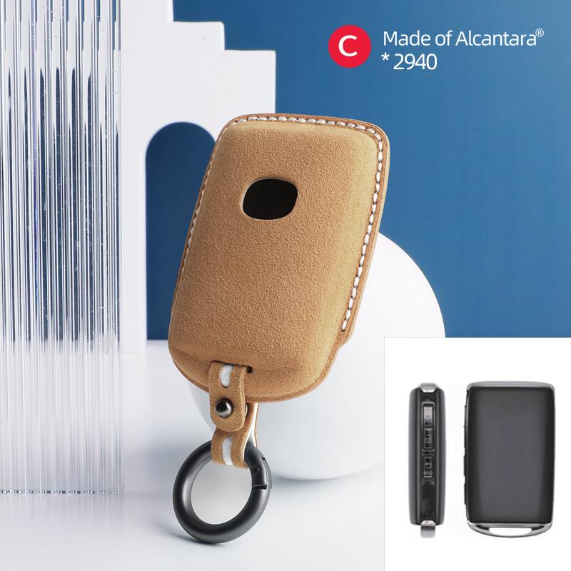Interior Mouldings For Mazda 3 6 CX30 CX3 CX5 CX8 CX9 MX30 Car Key Case Remote Cover Shell Suede Alcantara Keychain Leather Prot