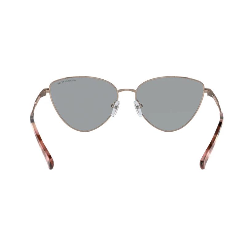 Michael Kors Temple Logo Metal Irregular Sunglasses Unisex Couple Style Gold