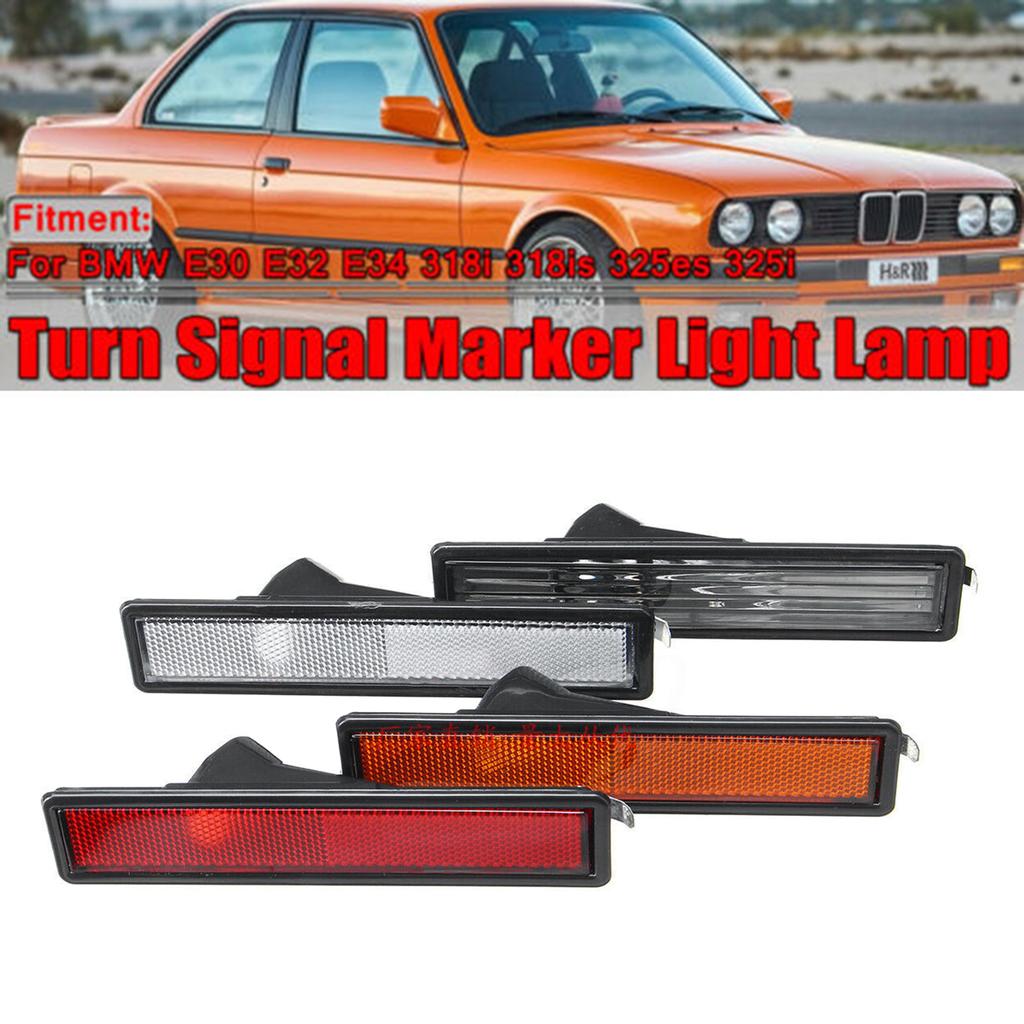 Waterproof Car Rear Bumper Side Turn Signal Marker Light Indicator Lamp Covers LED Taillight for E30 E32 E34 318is 325es
