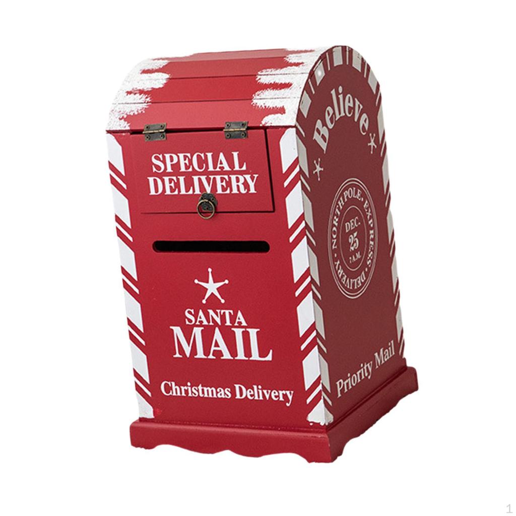 Weihnachtsbriefkasten mit Weihnachtsmann-Motiv, kreativ, Dekoration, dekorativ für die Haustür, Weihnachten