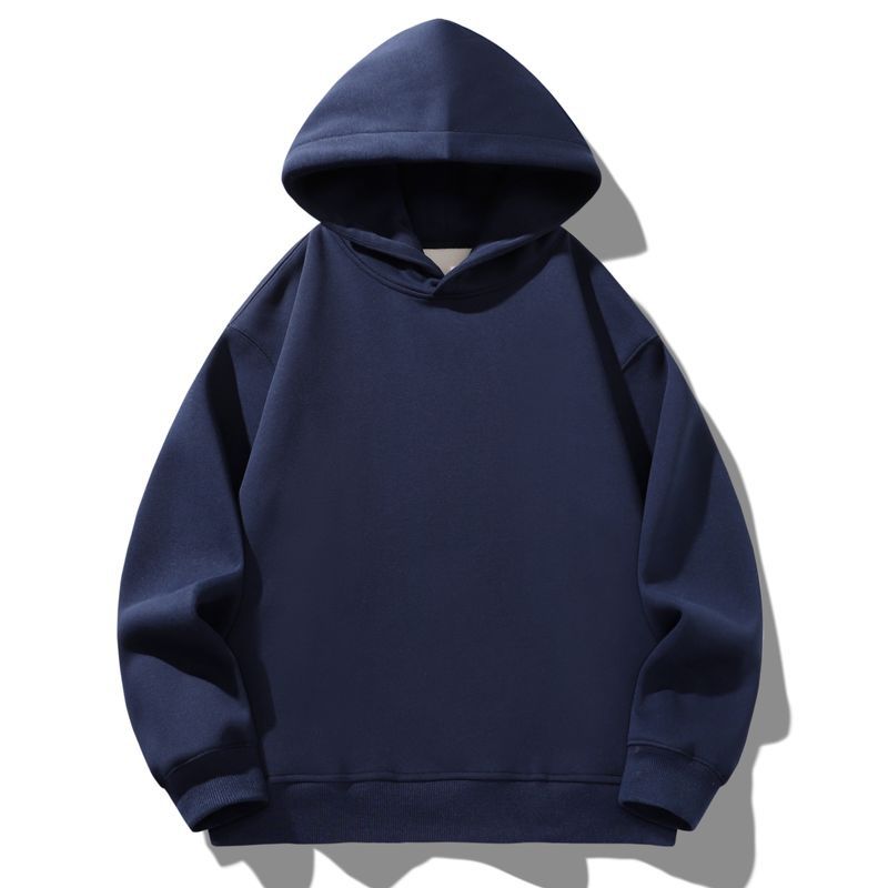 Heavyweight Hooded Sweatshirt for Men and Women In Autumn and Winter New American Style Drop Shoulder Loose Wide Version Solid Color Coat Hoodie