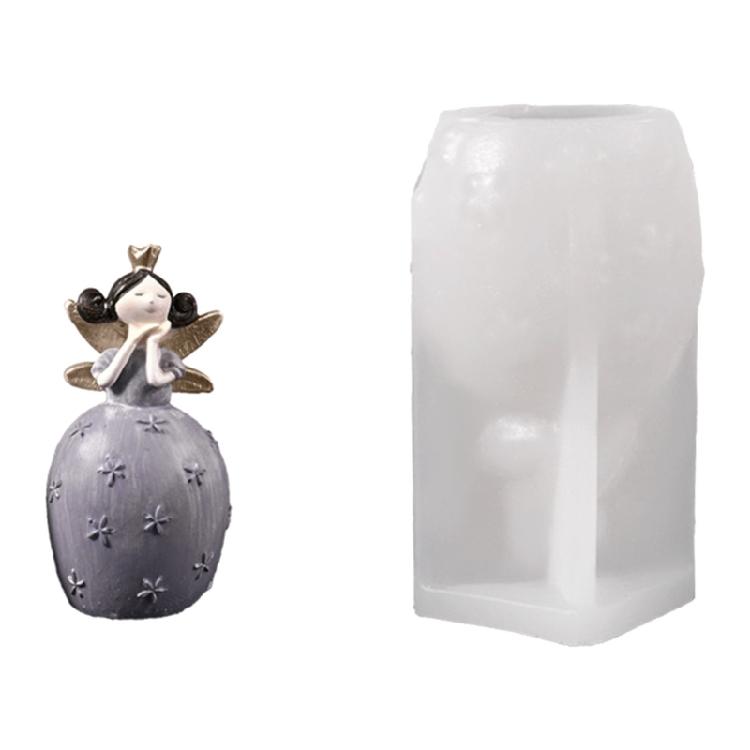 

Angel Wine Statue Silicone Candle Molds Food Grade Silicones Mould Easy Demodling for Epoxy Resin Candle Soap Making