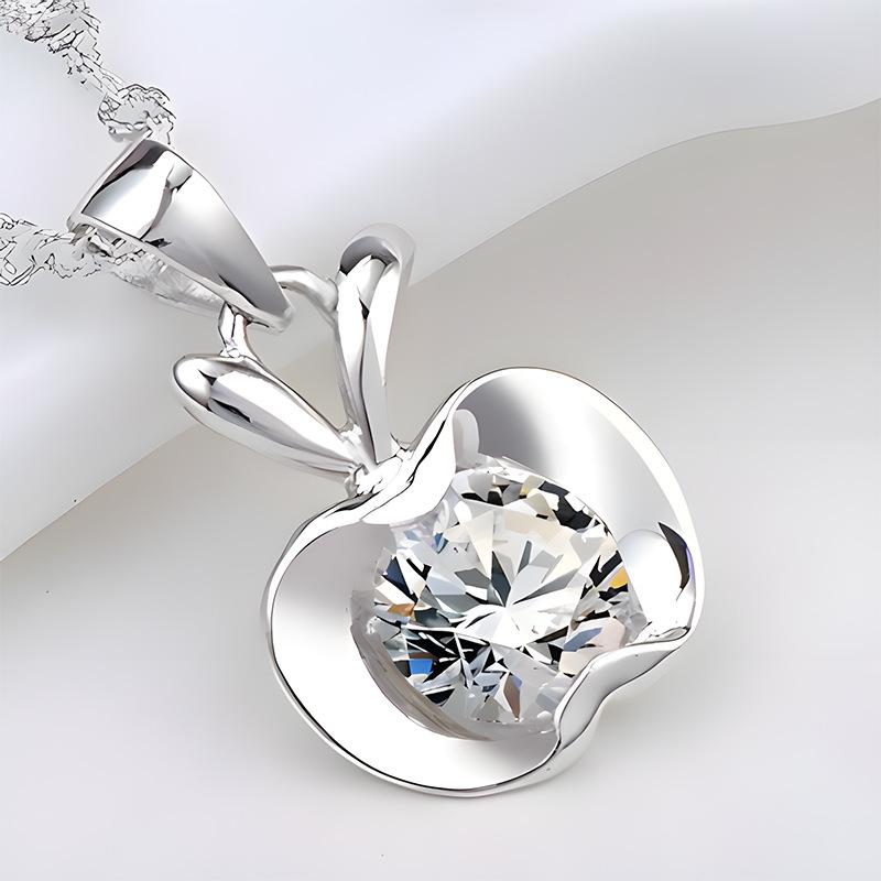 Petit Pendentif Pomme Collier - Mode Coréenne Cadeau de Noël Bijoux