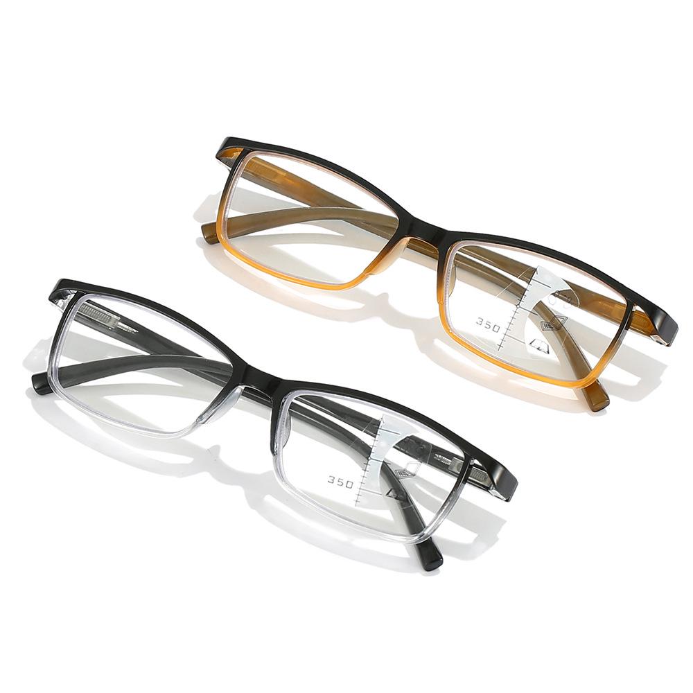 Progressive Multifocal Reading Glasses: Anti-Blue Light, PC Frame, High-Volume, Suitable for Distance & Near Use