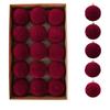 Break-Resistant Velvet Christmas Hanging Balls 8 CM Red Tree Hangable Bauble Set  Indoor Decor