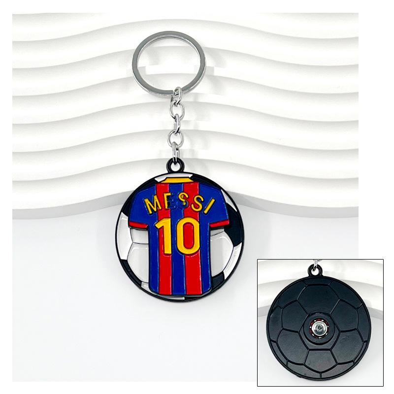 Chelsea AC Milan Barcelona Messi Real Madrid Ronaldo Football Keychain Turning Fan Pendant Blind Box Gift
