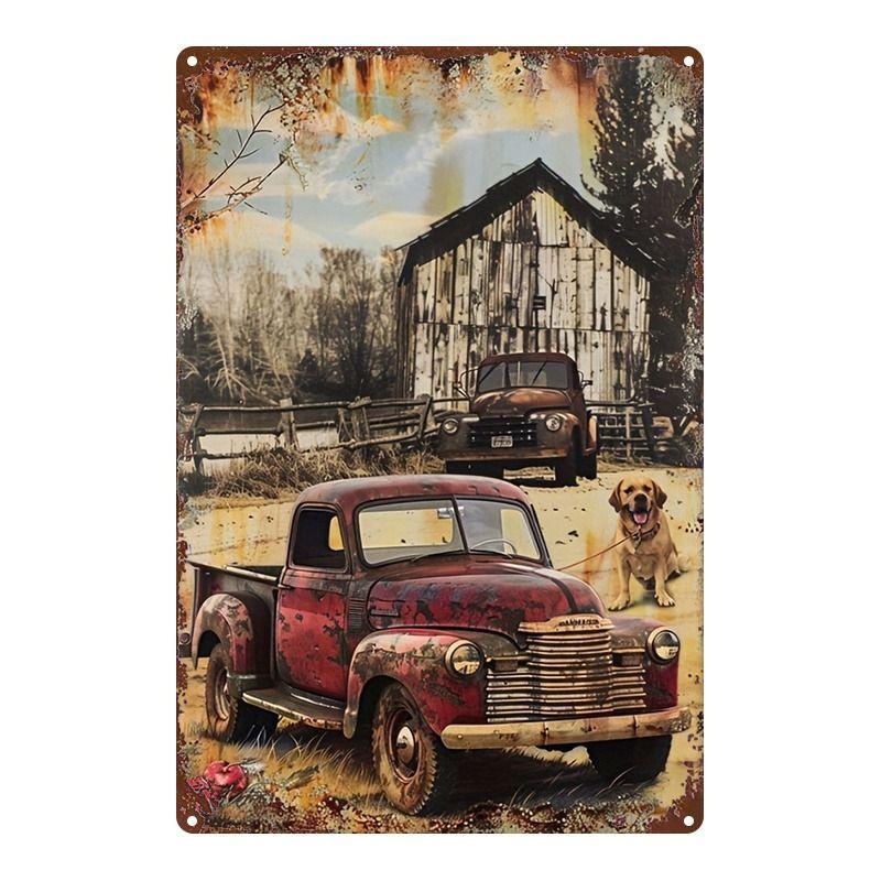 Retro Metall Blechschild Kunst Wanddekor für Auto Garage Man Cave Bar