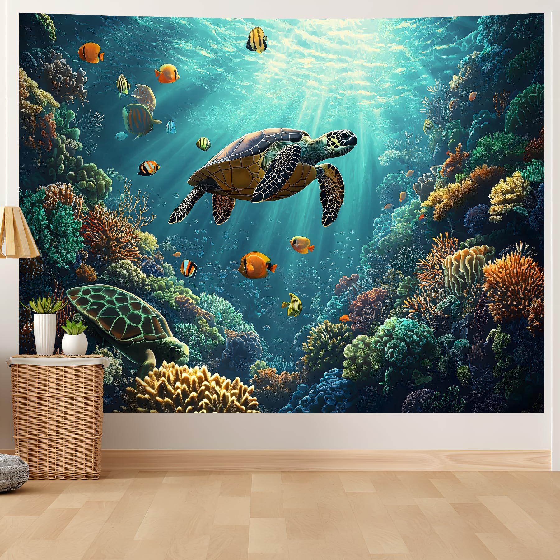 Underwater World tapestry 75x100 чёрный