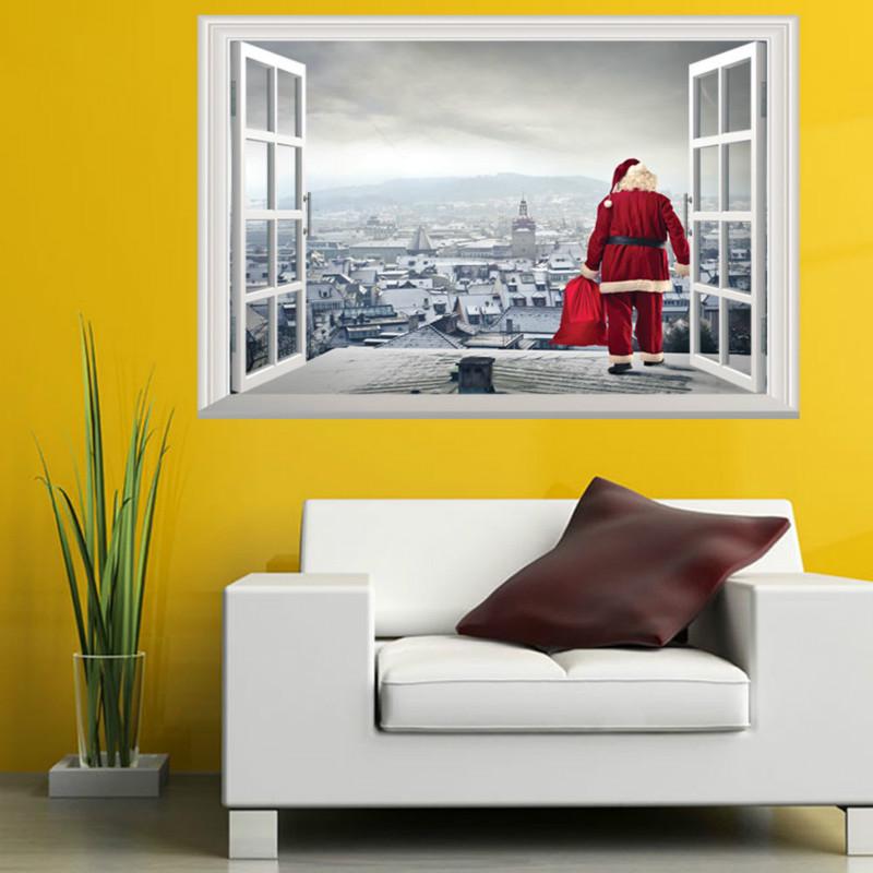 Christmas Window 3D Wall Stickers Personality Home Christmas Decoration Stereo Wall Stickers