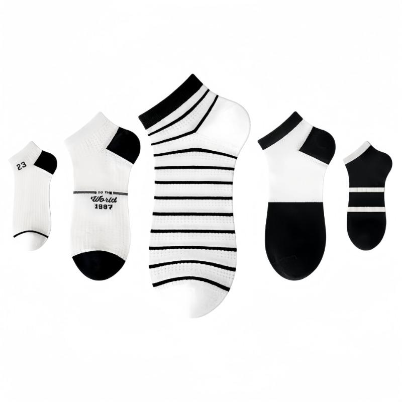 5 Pairs of Women's Summer Thin Cotton Deodorant Wicking New Style Socks