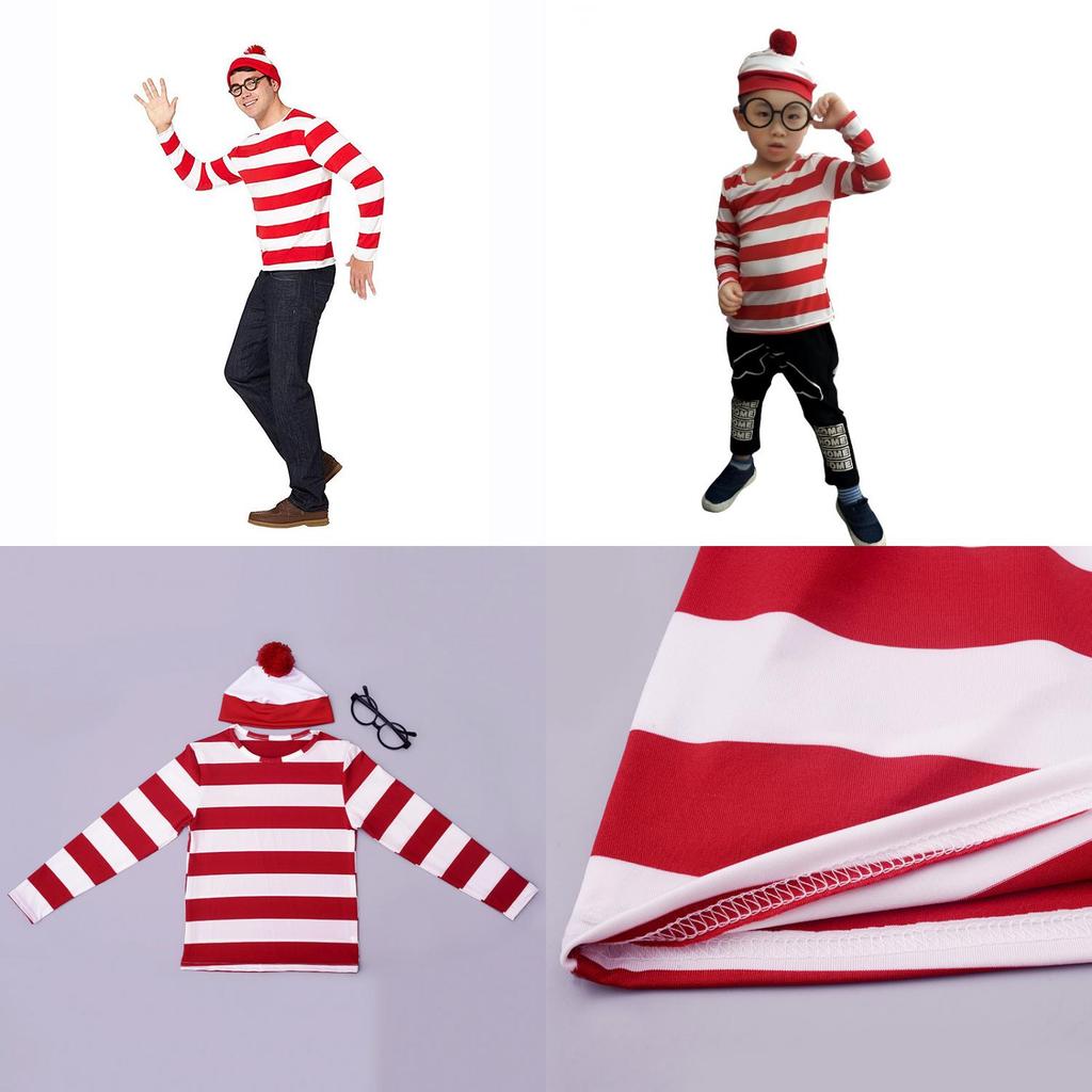 Wo ist Walter Halloween Kostüm Lustig und Smart UK Anime Cos Verkleidung