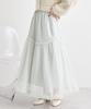 Earth Music Ecology Organza Frill Hem F & Skirt, Skirt, Women's, 01000161800, Mint,