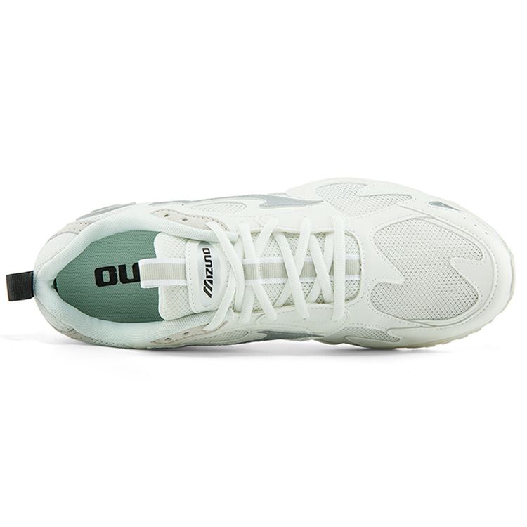 Mizuno Round Toe Lace-Up Retro Mesh Synthetic Leather Shock Absorbing Non-Slip Wear-Resistant Breathable Low-Top Casual Running Shoes D1GH212904