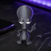 Funny Alien Decor 3D Printed Ornament, Figurine, Collectible Big Head Stable Base Statue for Desk Shelf Decor, Lovers Gift Unique Friends