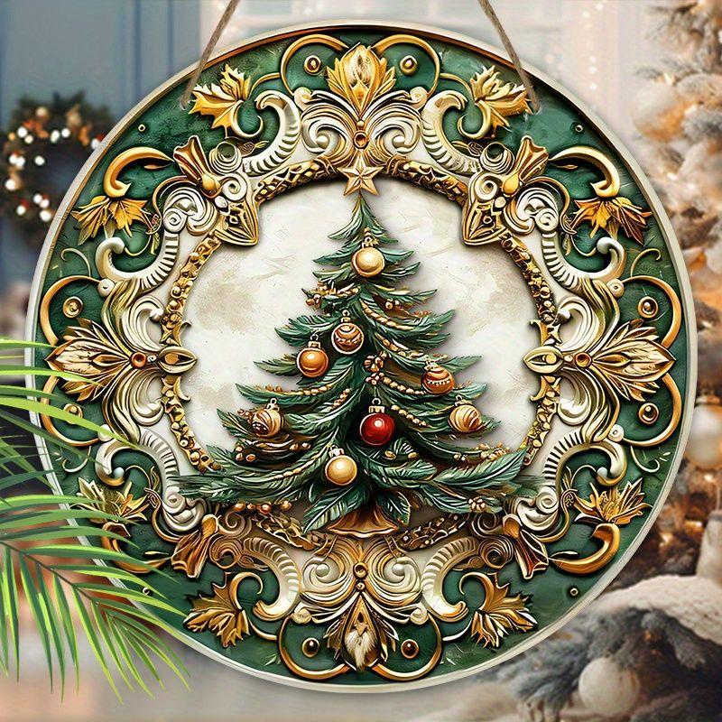 

Рождественские украшения, 2D плоские подвесные деревянные таблички, украшение для интерьерной стены или двери, украшение для сада, рождественские подарки для друзей