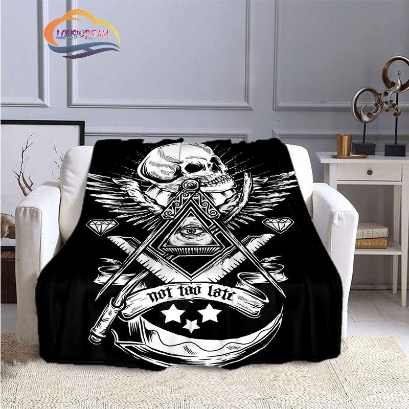 The Freemasons Blanket Freemasonry Series Flannel Cashmere Blanket Masonic Fluffy Blanket All Seeing Eye Printing Pattern Blanke