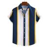 Camicia Casual da Uomo a Maniche Corte a Righe Primavera 2025